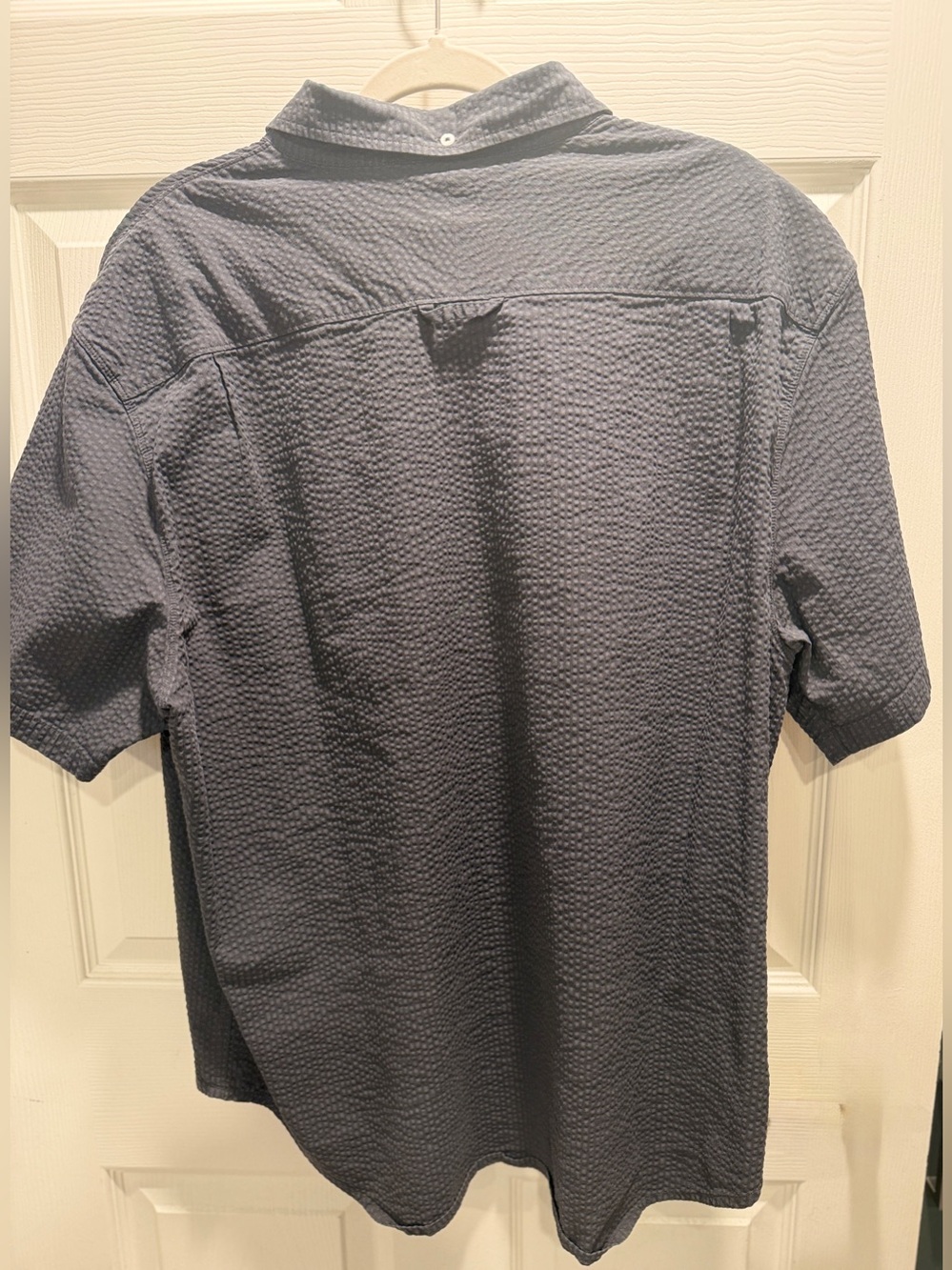 Nike Men’s XL Textured Short Sleeve Button Down Shirt Gray Charcoal Woven Casual - Picture 8 of 13